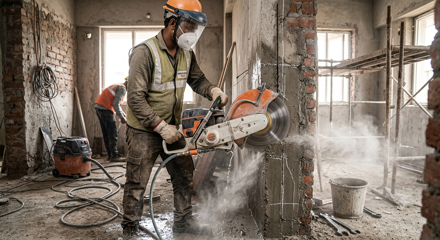 How Wall Cutting Is Done Using Diamond Saw Technology: A Complete Guide for Indian Construction