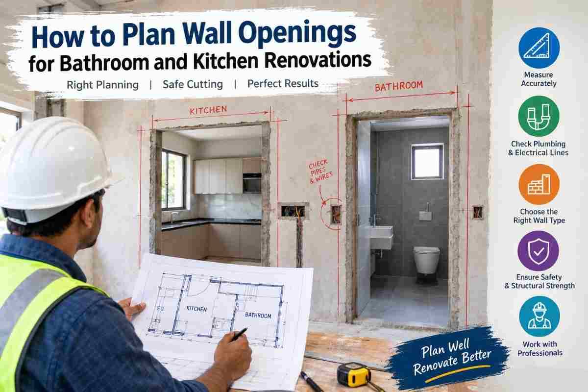 How to Plan Wall Openings for Bathroom & Kitchen Renovations | Core Cutting India