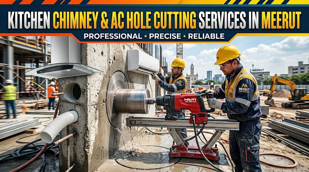 Kitchen Chimney & AC Hole Cutting Services in Meerut