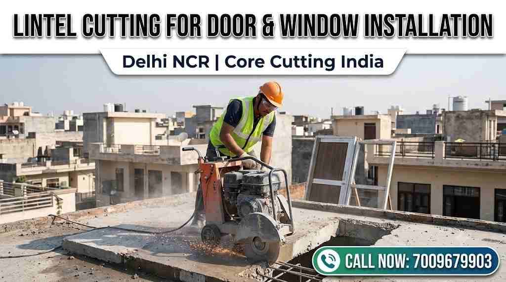 Lintel Cutting for Door & Window Installation | Delhi NCR | Core Cutting India
