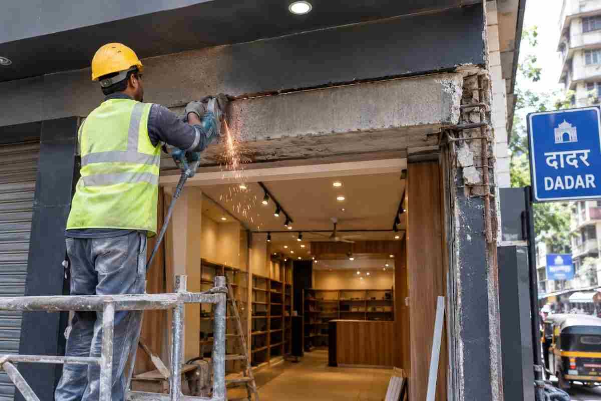 Linter Cutting for Shop Entrance Modification in Dadar, Mumbai | Core Cutting India