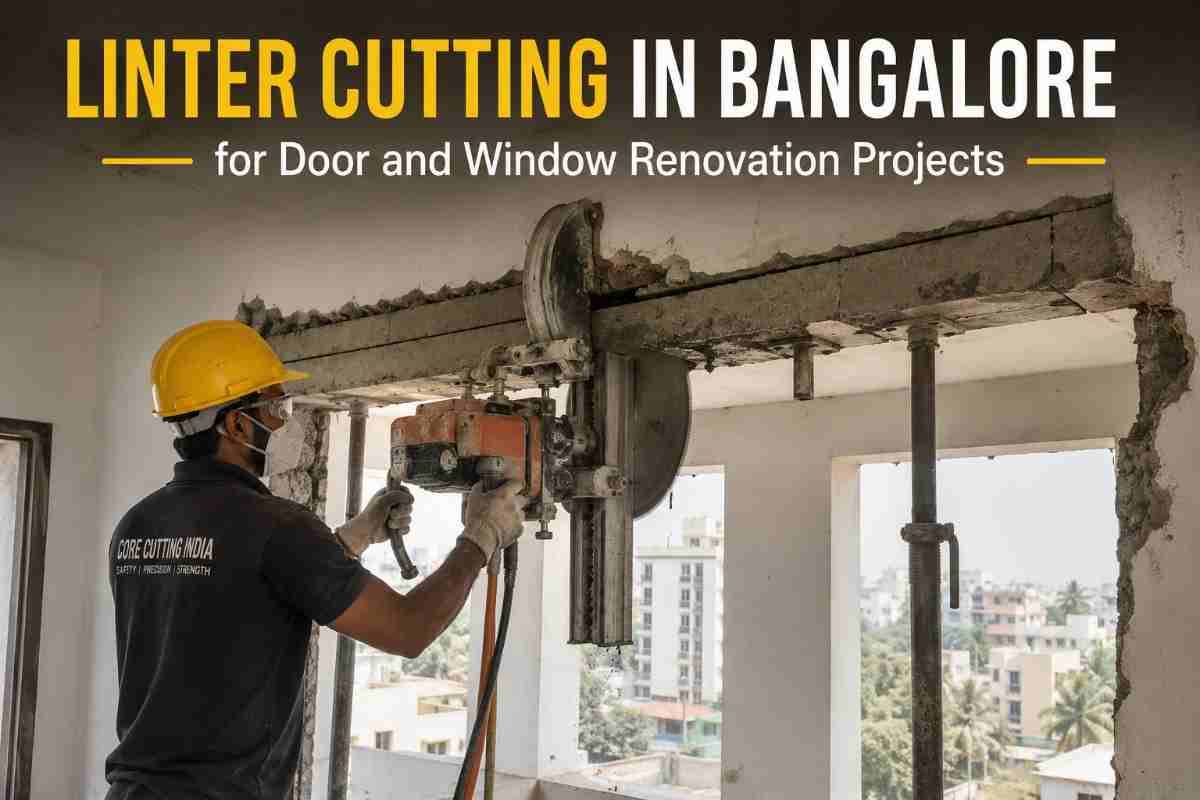 Linter Cutting in Bangalore for Door and Window Renovation Projects | Core Cutting India