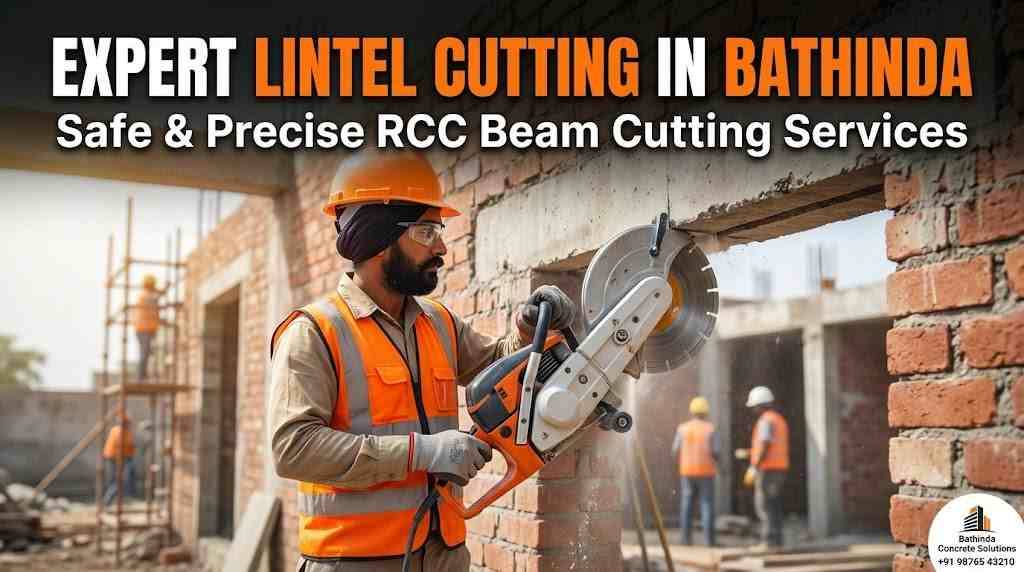 Linter (Lintel) Cutting Service in Bathinda | Safe RCC Beam Cutting