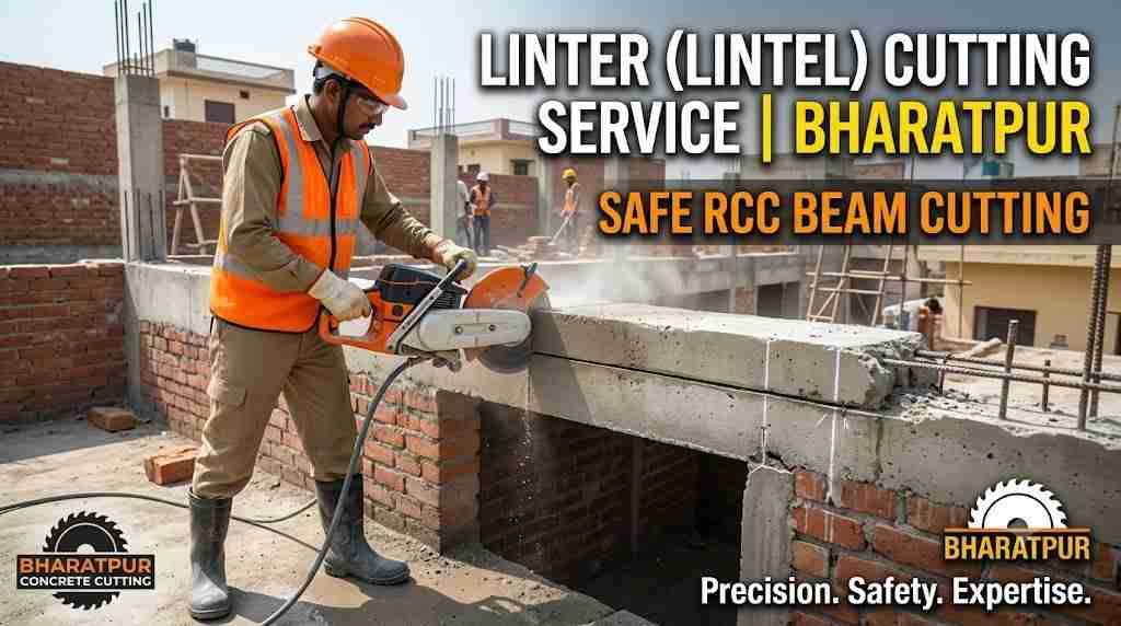 Linter (Lintel) Cutting Service in Bharatpur | Safe RCC Beam Cutting