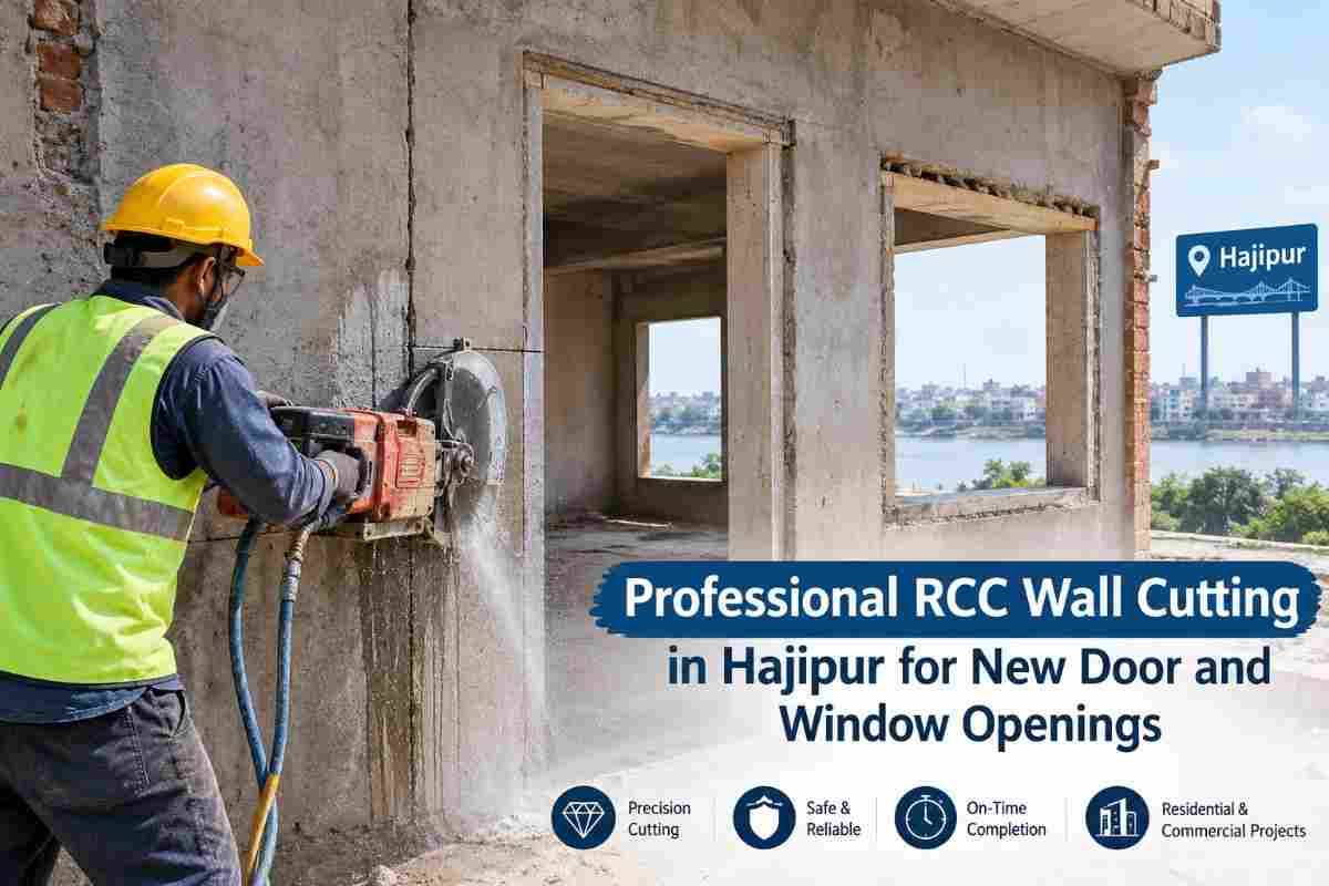 RCC Wall Cutting in Hajipur for Doors & Windows | Core Cutting India
