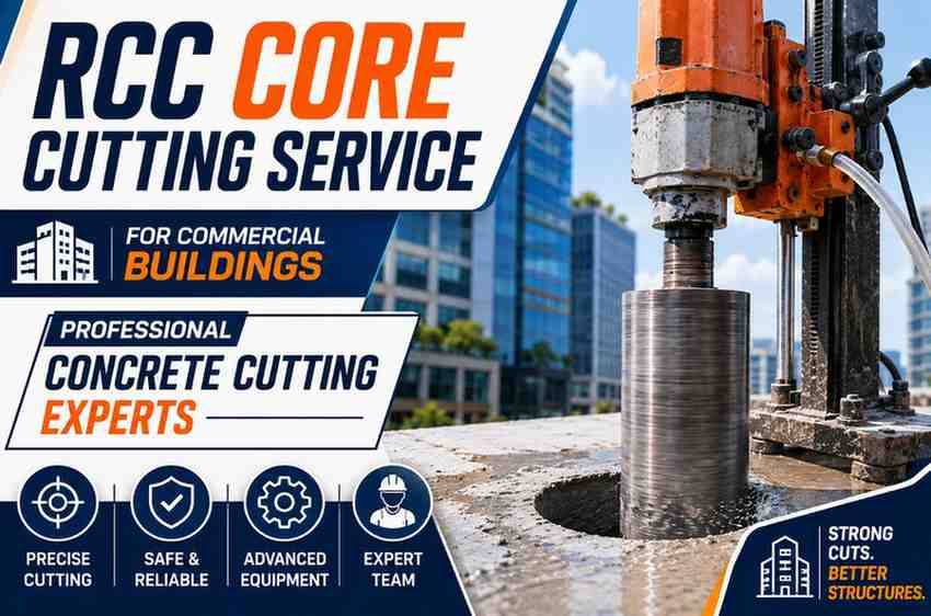 RCC Core Cutting Service for Commercial Buildings | Professional Concrete Cutting Experts