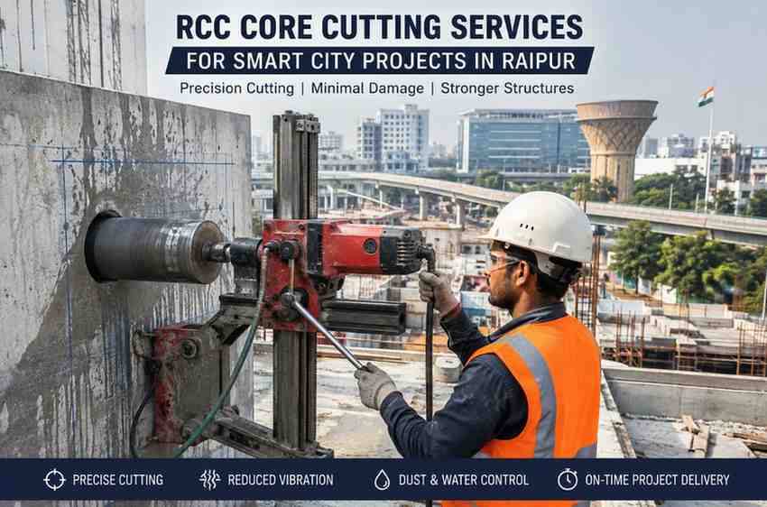 RCC Core Cutting Services for Smart City Projects in Raipur | Core Cutting India