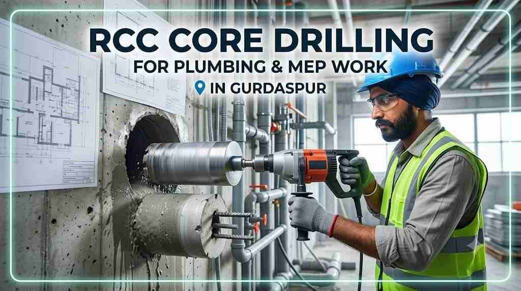 RCC Core Drilling for Plumbing & MEP Work in Gurdaspur