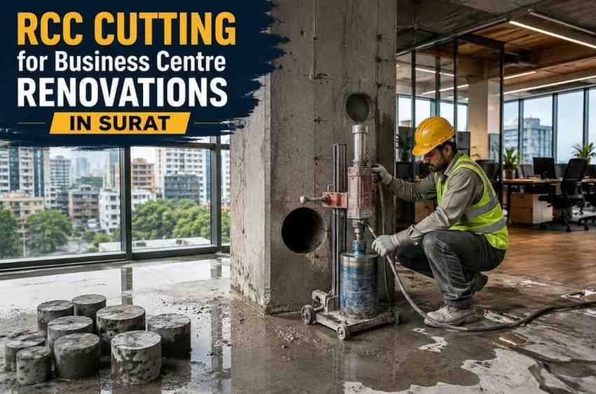 RCC Cutting for Business Centre Renovations in Surat | Core Cutting India