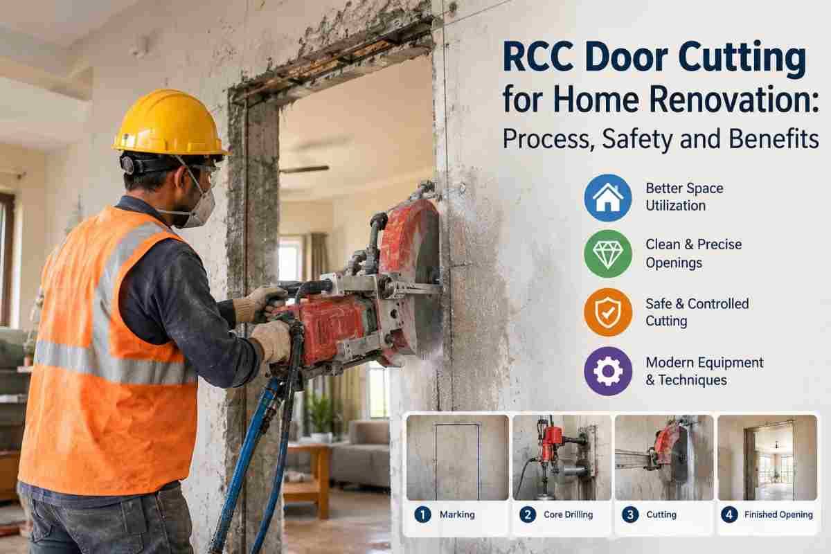 RCC Door Cutting for Home Renovation: Process, Safety and Benefits | Core Cutting India