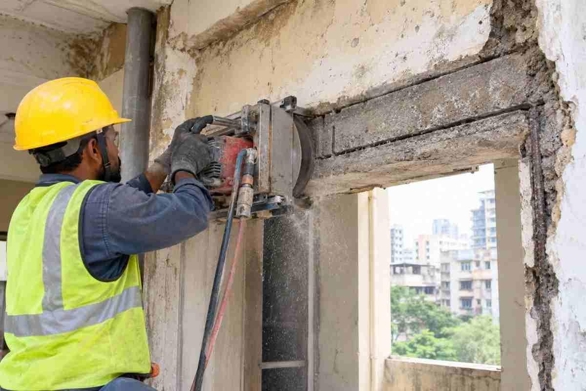 RCC Linter  Cutting in Thane for Old Building Repairs | Core Cutting India