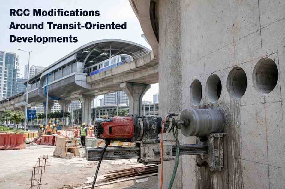 RCC Modifications Around Transit-Oriented Developments: A Complete Structural Guide by Core Cutting India