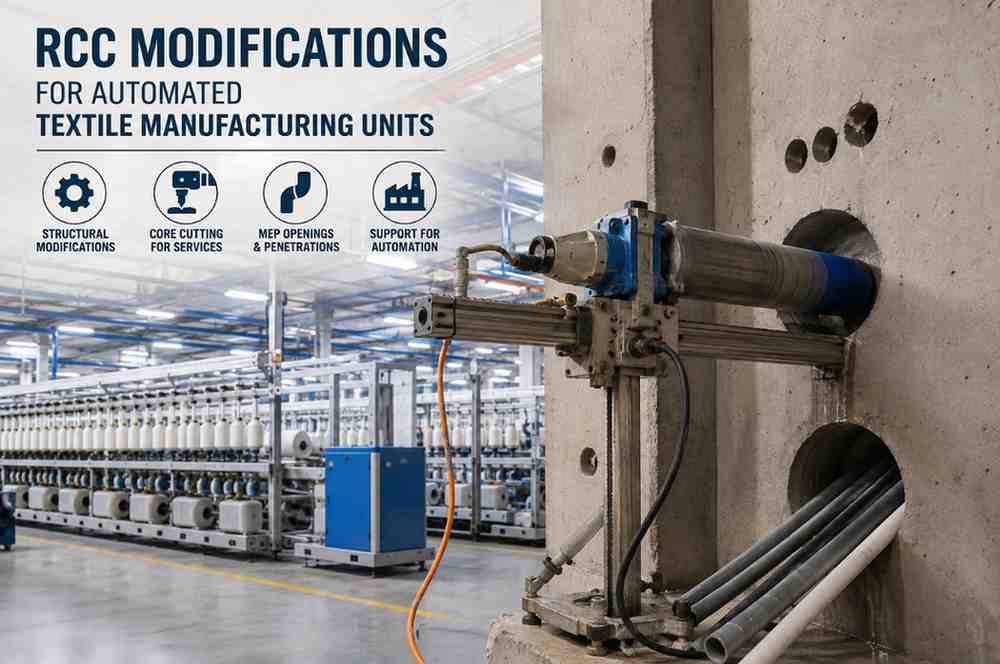 RCC Modifications for Automated Textile Manufacturing Units | Core Cutting India