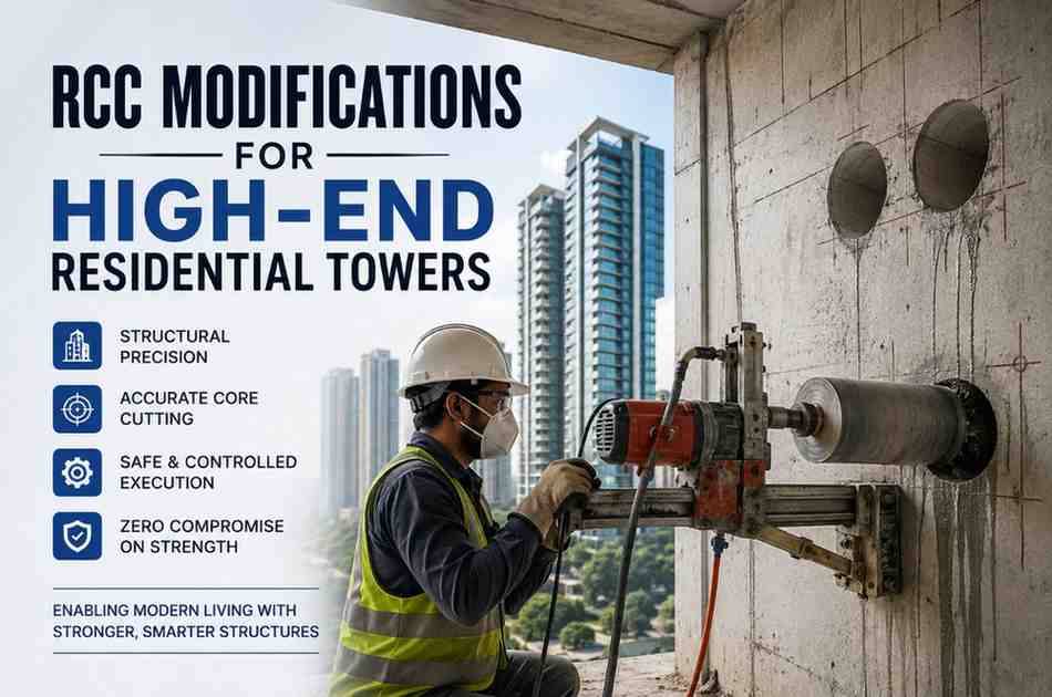 RCC Modifications for High-End Residential Towers: A Complete Guide by Core Cutting India