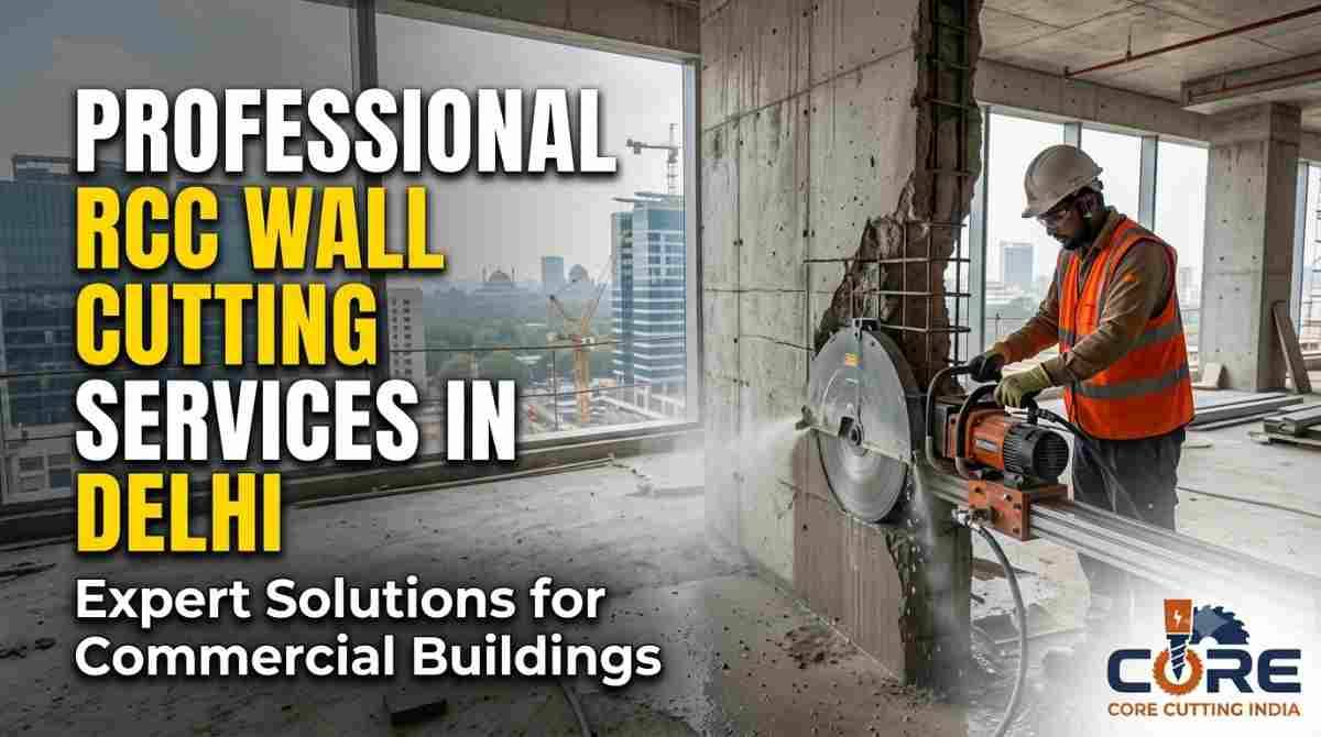 RCC Wall Cutting Services in Delhi | Commercial Buildings | Core Cutting India