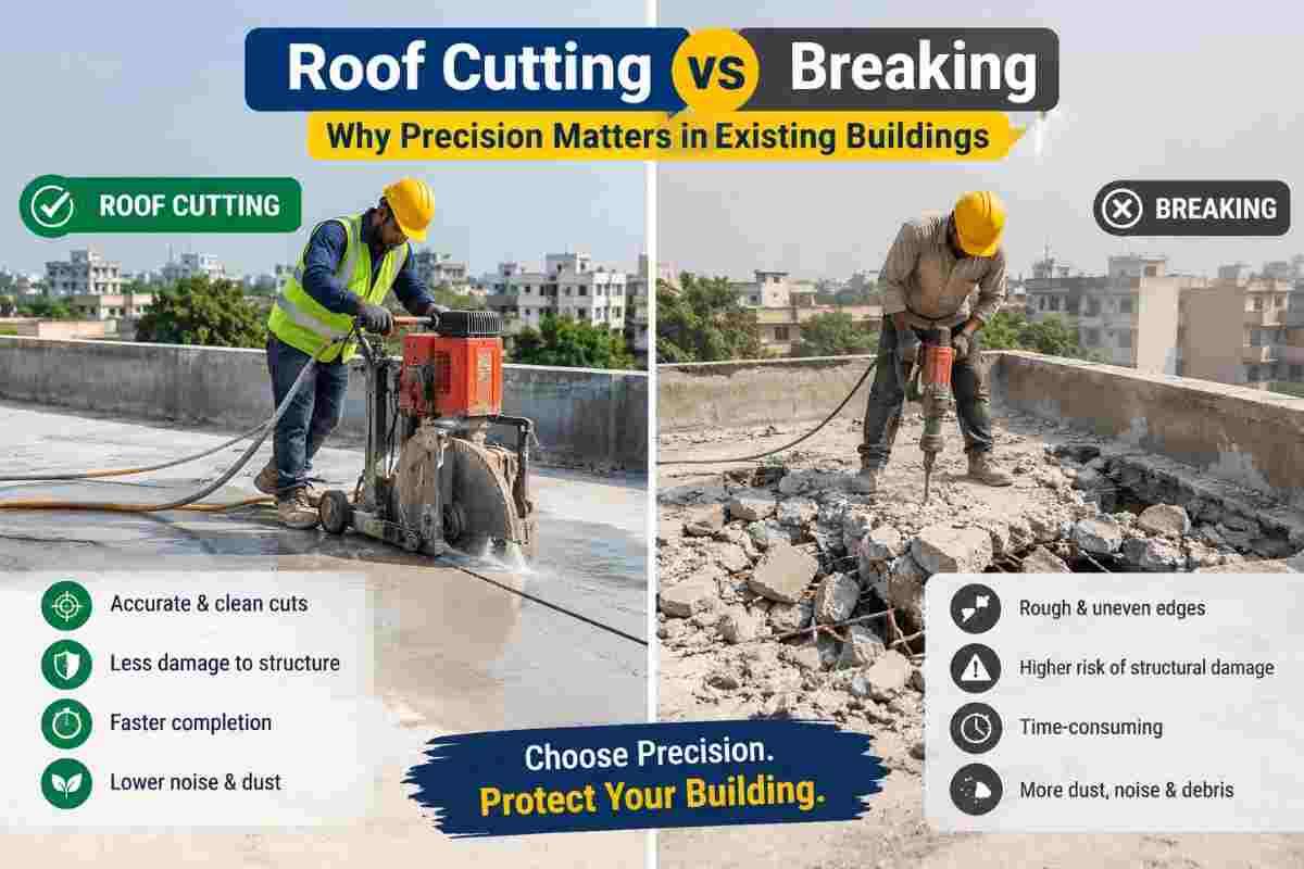 Roof Cutting vs Breaking: Why Precision Matters in Existing Buildings
