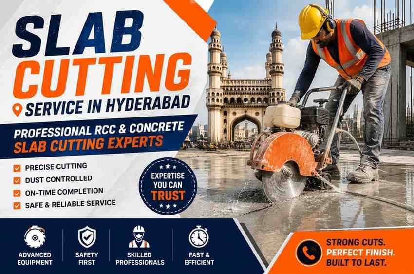 Slab Cutting Service in Hyderabad | Professional RCC & Concrete Slab Cutting Experts