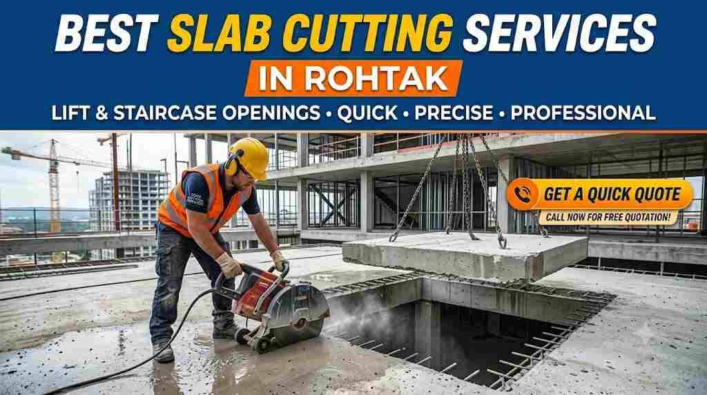 Slab Cutting for Lift & Staircase Installation in Rohtak
