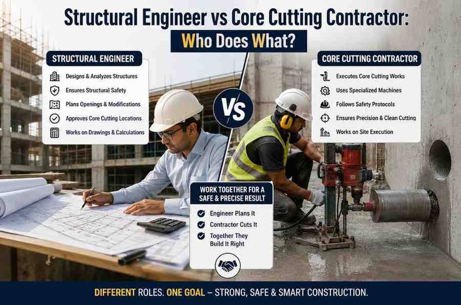 Structural Engineer vs Core Cutting Contractor: Who Does What?