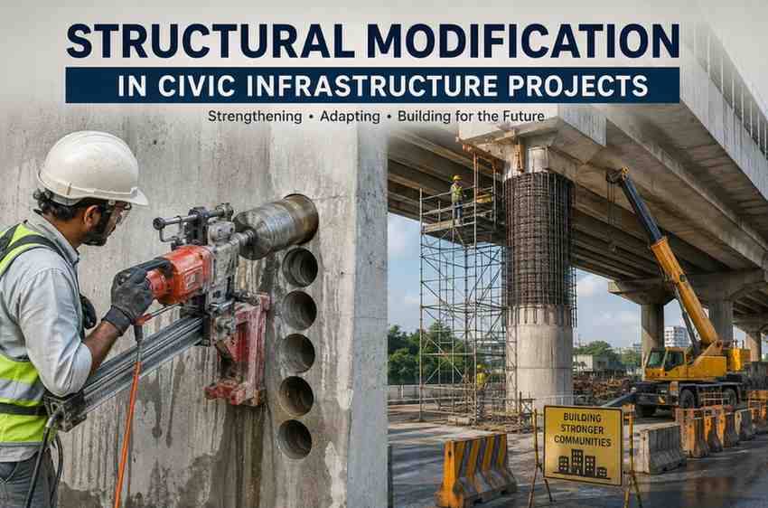 Structural Modification in Civic Infrastructure Projects: A Complete Guide by Core Cutting India