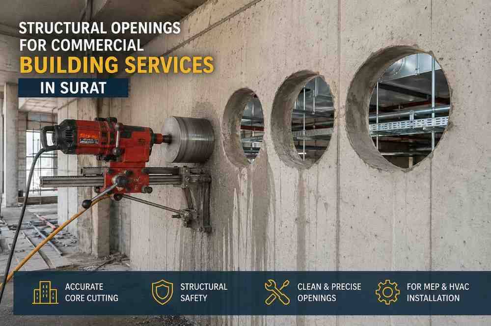 Structural Openings for Commercial Building Services in Surat | Core Cutting India
