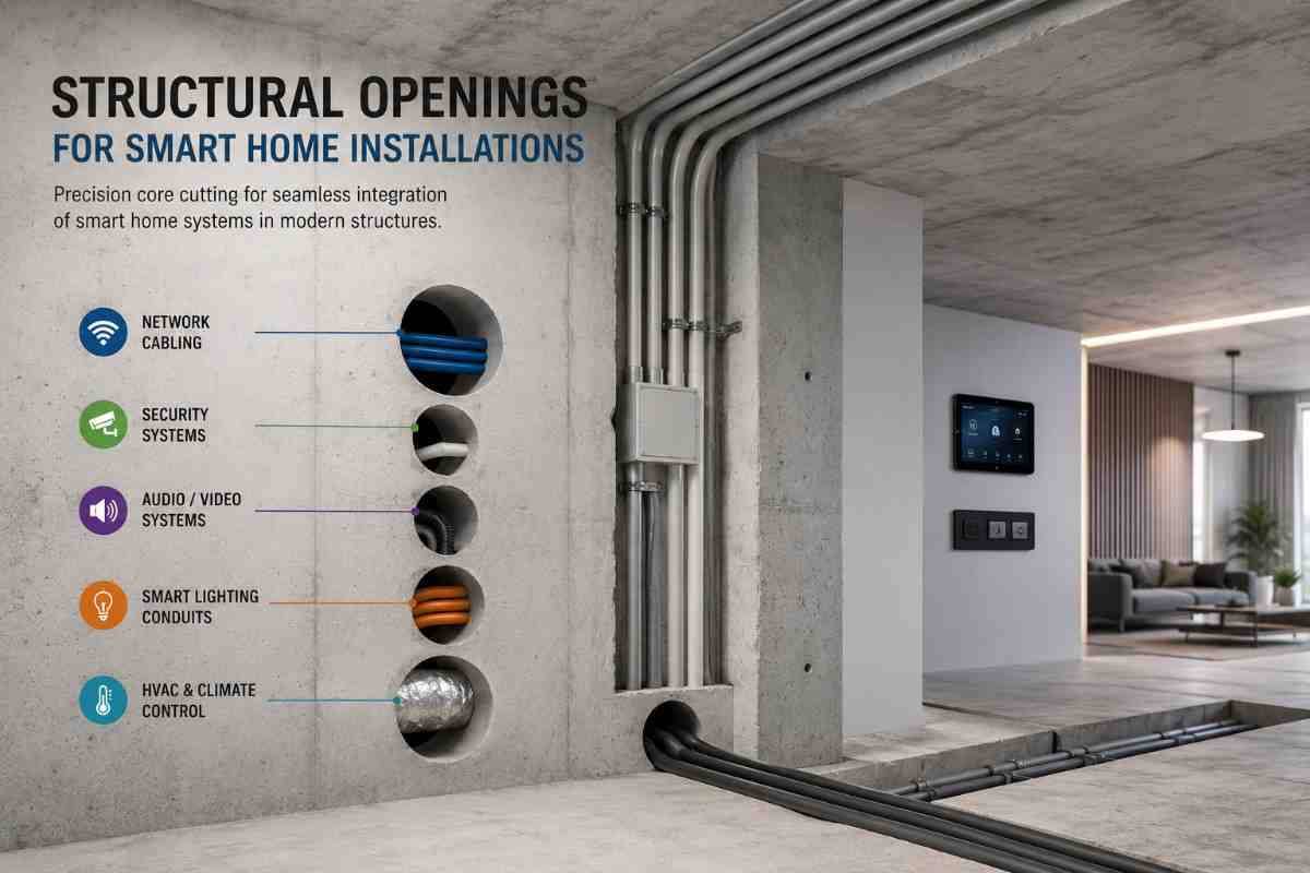 Structural Openings for Smart Home Installations: A Complete Guide by Core Cutting India