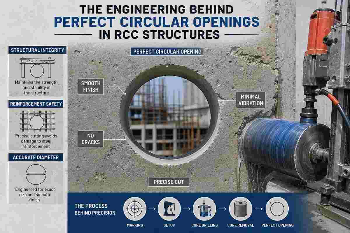 The Engineering Behind Perfect Circular Openings in RCC Structures | Core Cutting India