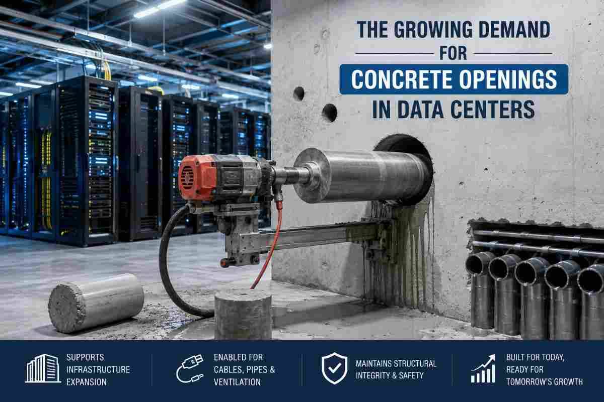 The Growing Demand for Concrete Openings in Data Centers | Core Cutting India