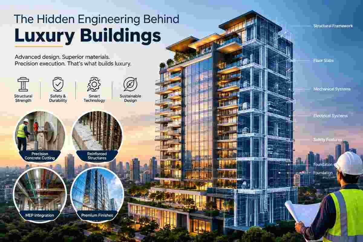 The Hidden Engineering Behind Luxury Buildings | Core Cutting India