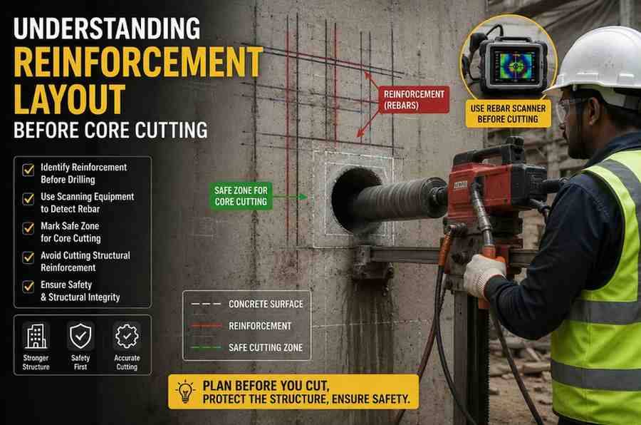 Understanding Reinforcement Layout Before Core Cutting: A Complete Guide by Core Cutting India