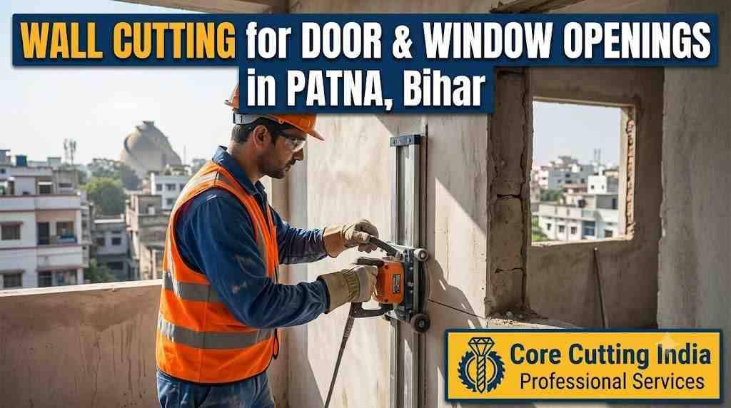 Wall Cutting for Door & Window Openings in Patna | Core Cutting India