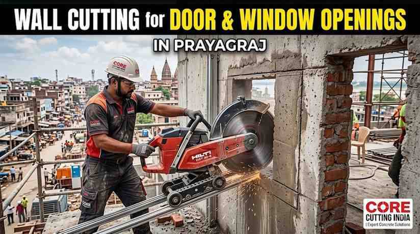 Wall Cutting for Door & Window Openings in Prayagraj | Core Cutting India