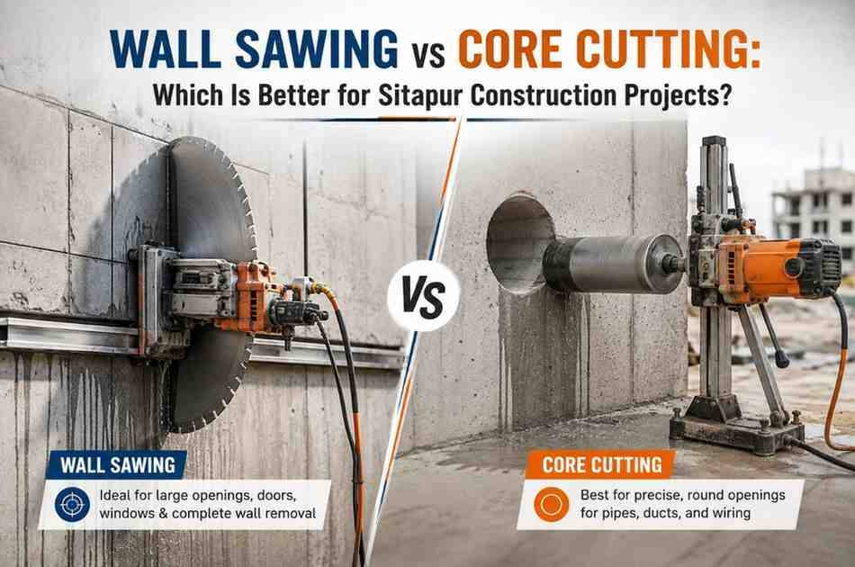 Wall Sawing vs Core Cutting: Which Is Better for Sitapur Construction Projects?