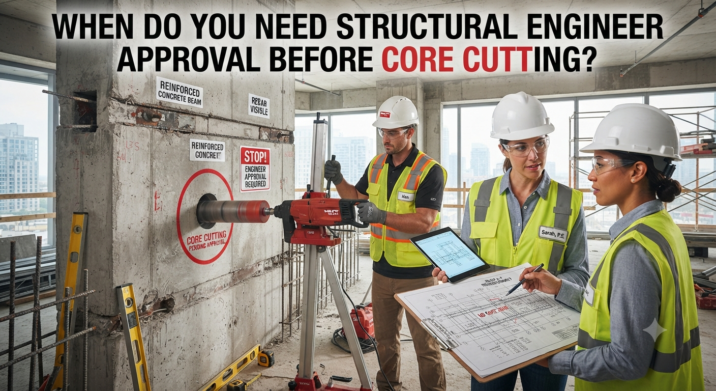 When Do You Need Structural Engineer Approval Before Core Cutting?