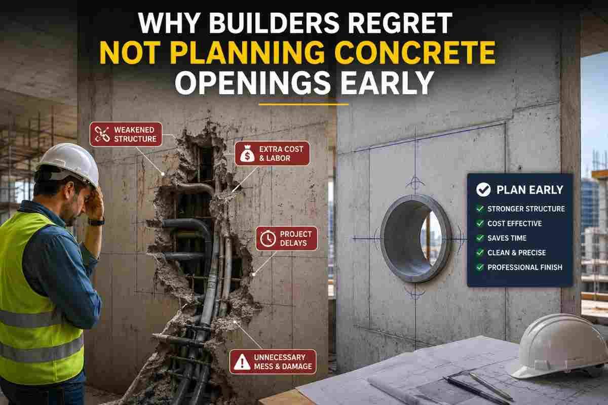 Why Builders Regret Not Planning Concrete Openings Early | Core Cutting India