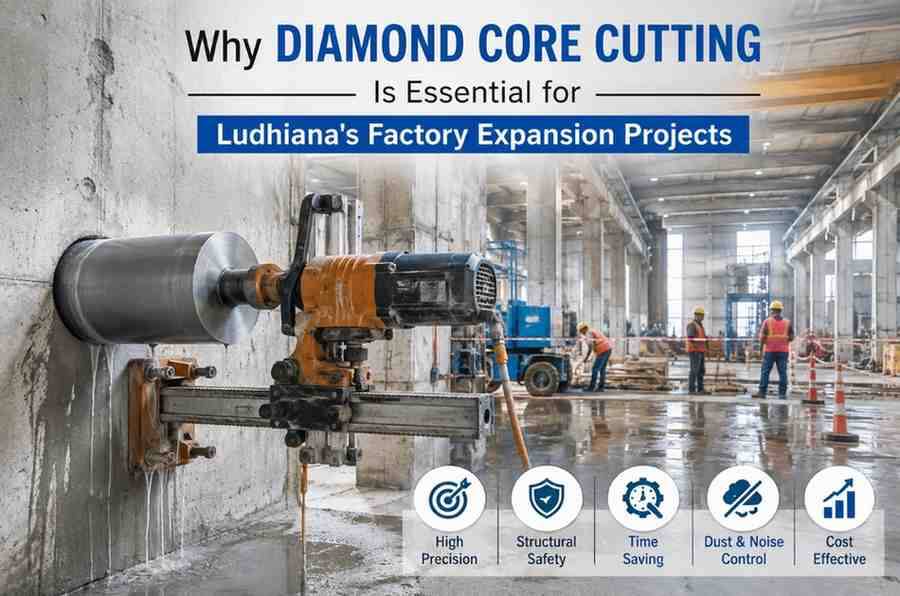 Why Diamond Core Cutting Is Essential for Ludhiana's Factory Expansion Projects