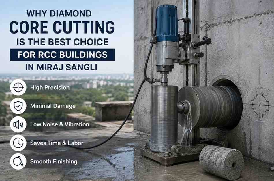 Why Diamond Core Cutting Is the Best Choice for RCC Buildings in Miraj Sangli