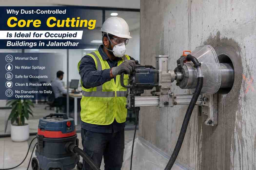 Why Dust-Controlled Core Cutting Is Ideal for Occupied Buildings in Jalandhar | Safe & Clean Solutions