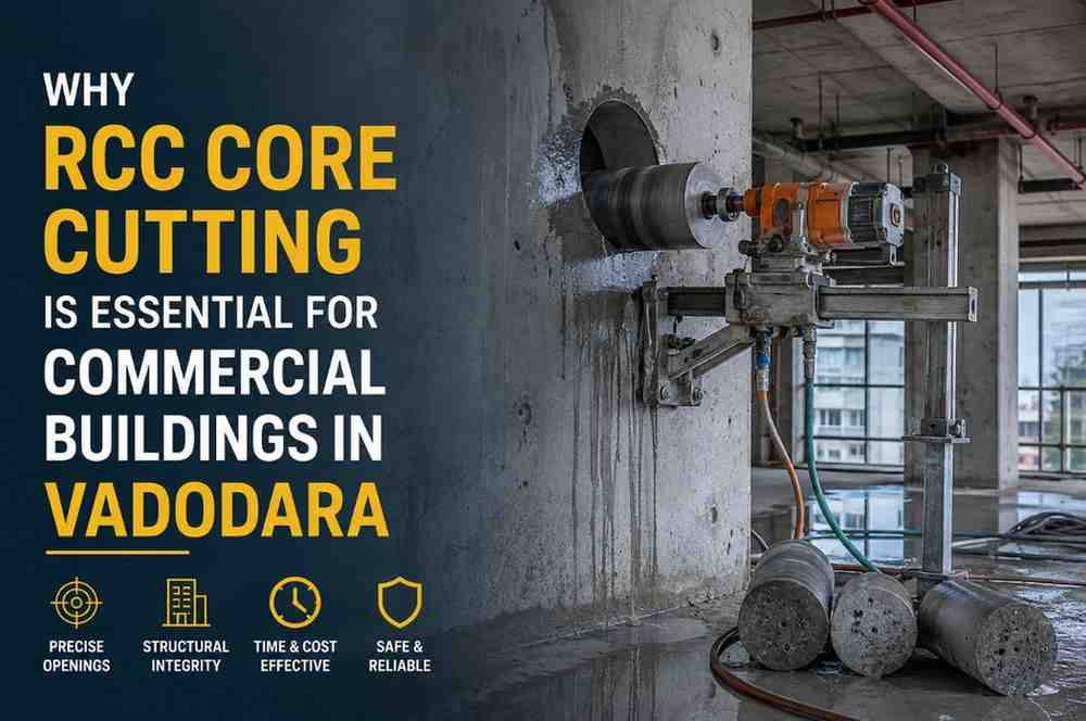 Why RCC Core Cutting Is Essential for Commercial Buildings in Vadodara | Core Cutting India