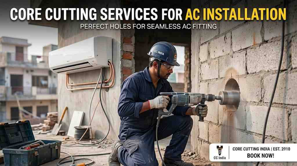 Core Cutting Services for AC Installation | Core Cutting India