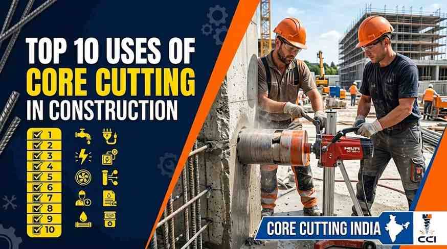 Top 10 Uses of Core Cutting in Construction | Core Cutting India