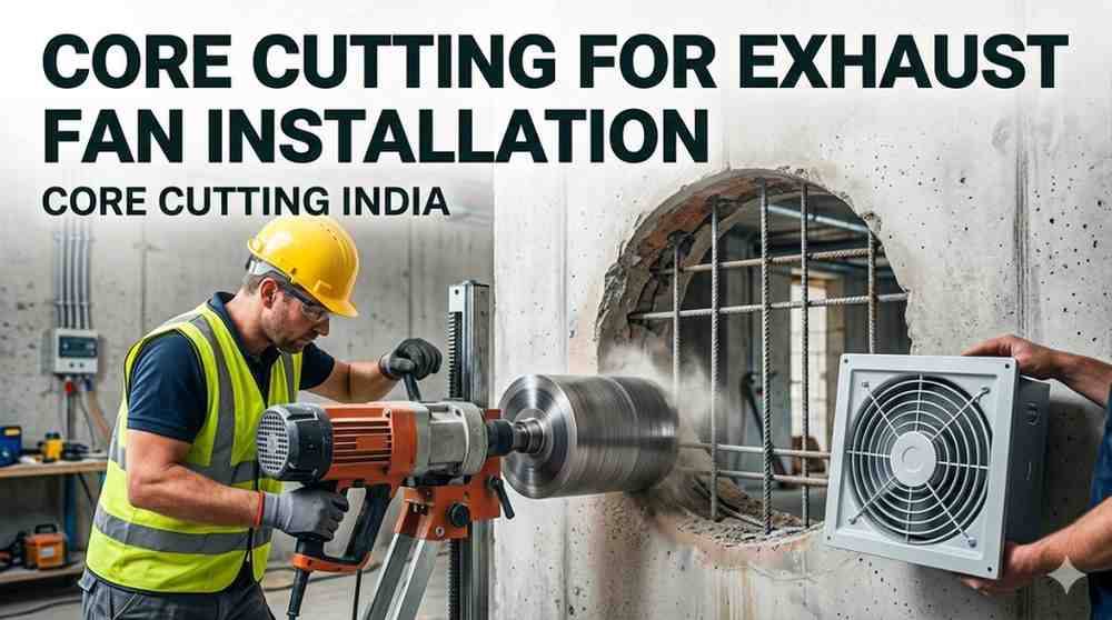 Core Cutting for Exhaust Fan Installation | Core Cutting India