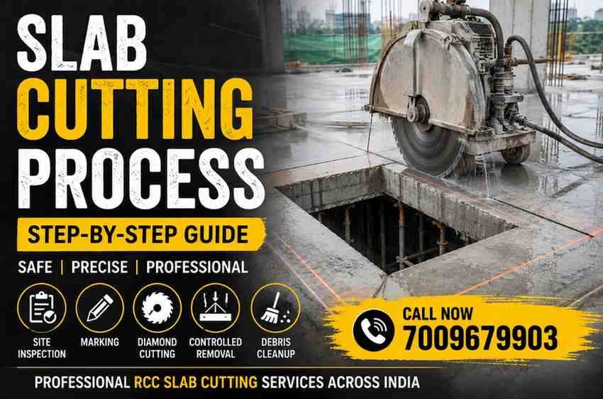 Slab Cutting Process | Complete RCC Slab Cutting Guide in India
